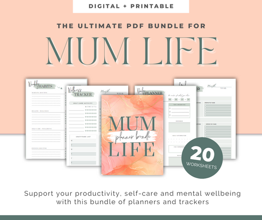 Mum Life PDF Planner Bundle
