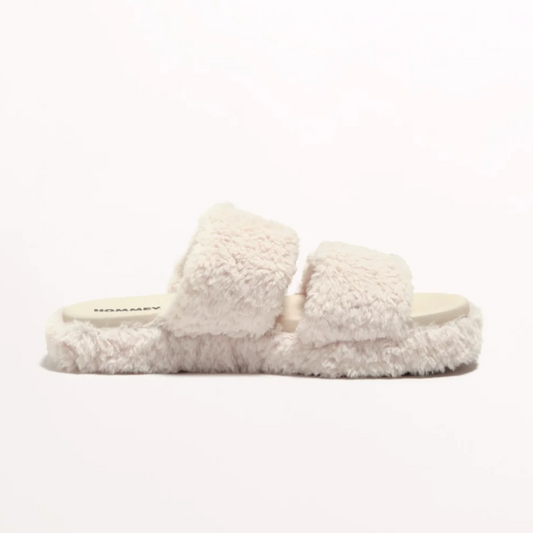 PREORDER: Fluffy Willow Slides - Marshmallow