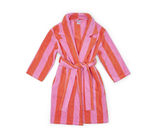 Striped Adult Robe - Sherbert