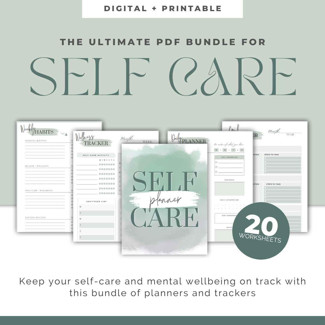 Self Care PDF Planner Bundle - Digital Planner – Calm Cabana