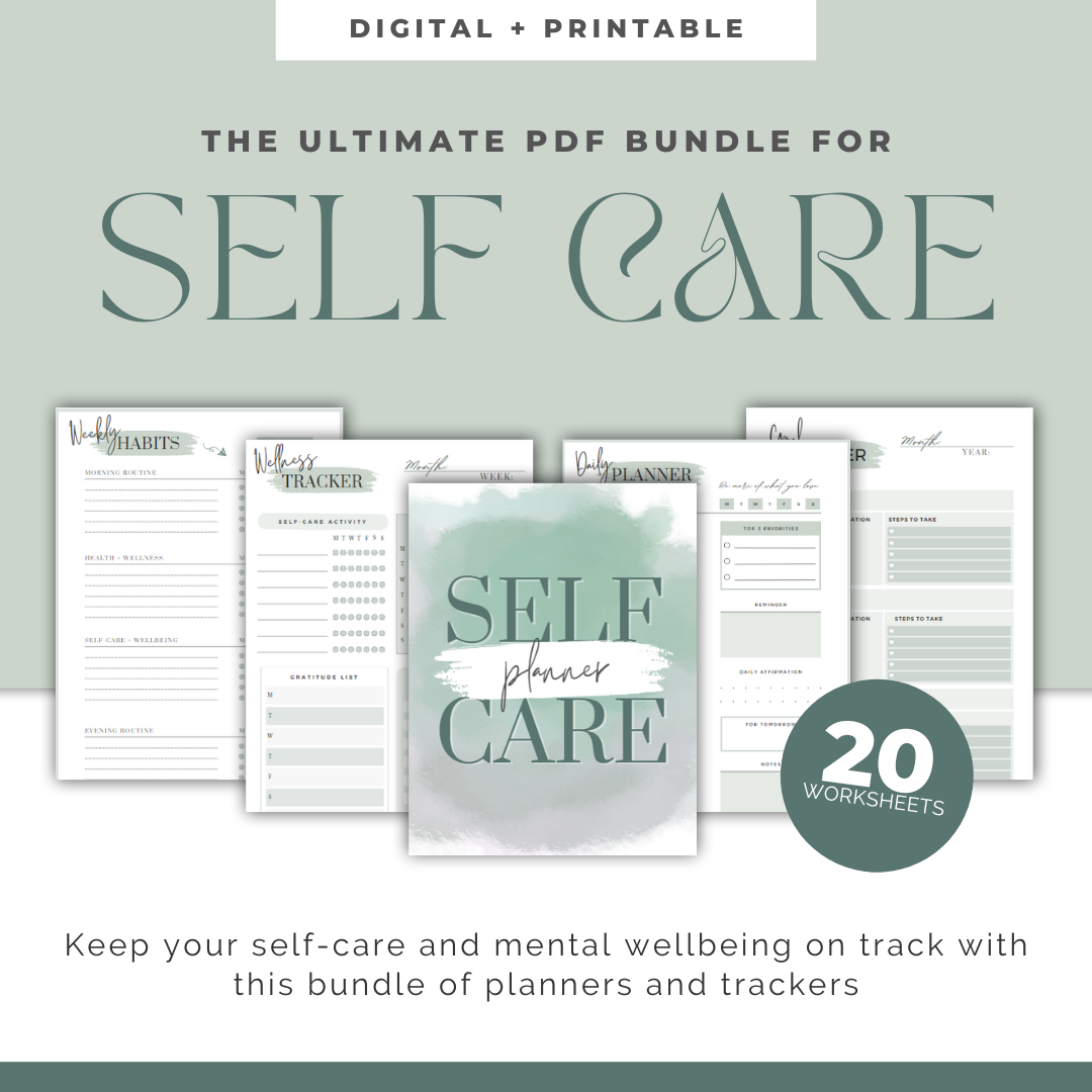 Self Care PDF Planner Bundle