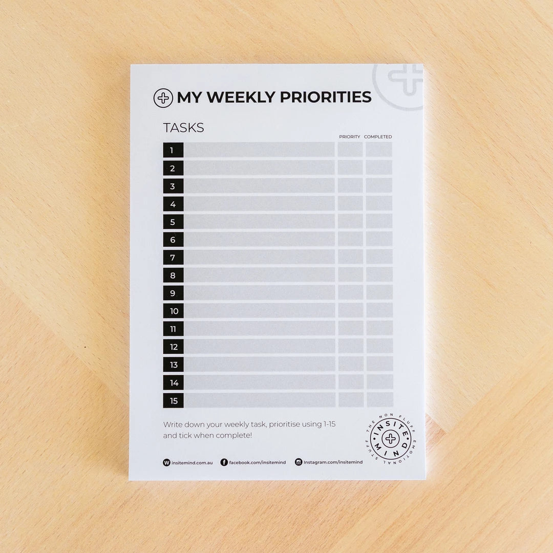 My Weekly Priorities - Notepad